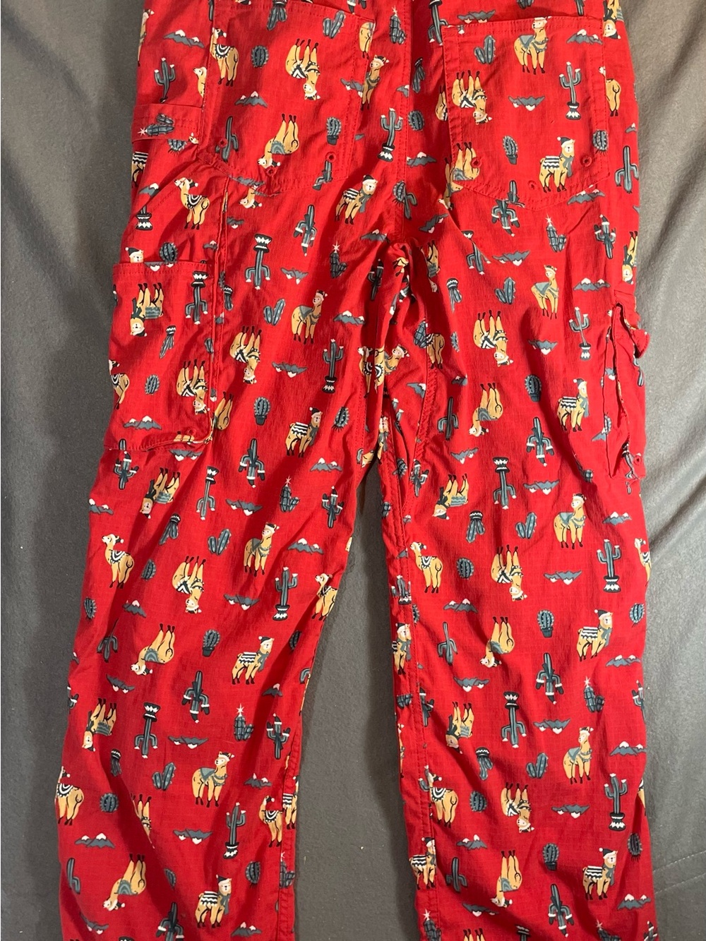 Duluth Trading Co Heirloom Gardening Overalls - Red Llama Cacti Print xxs x 31 - Picture 6 of 12